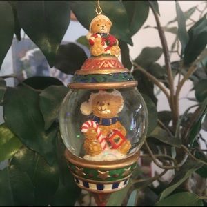 Traditions Bear Snow Globe Holiday Ornament